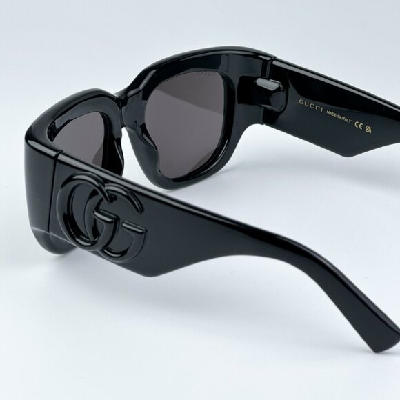 Gucci GG1545S 001 BRAND NEW Sunglasses Black Grey Women Square main image 12